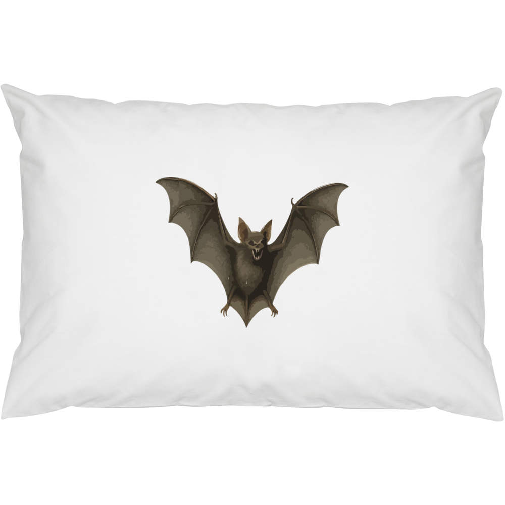 2 x 'Scary Vampire Bat With Open Wings' Cotton Pillow Cases (PW00045309)