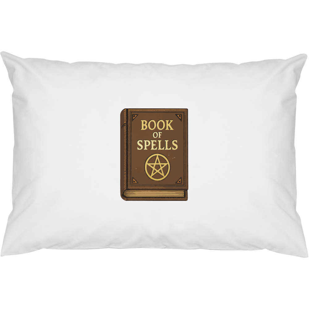 2 x 'Book Of Spells With A Pentagram Symbol' Cotton Pillow Cases (PW00045313)