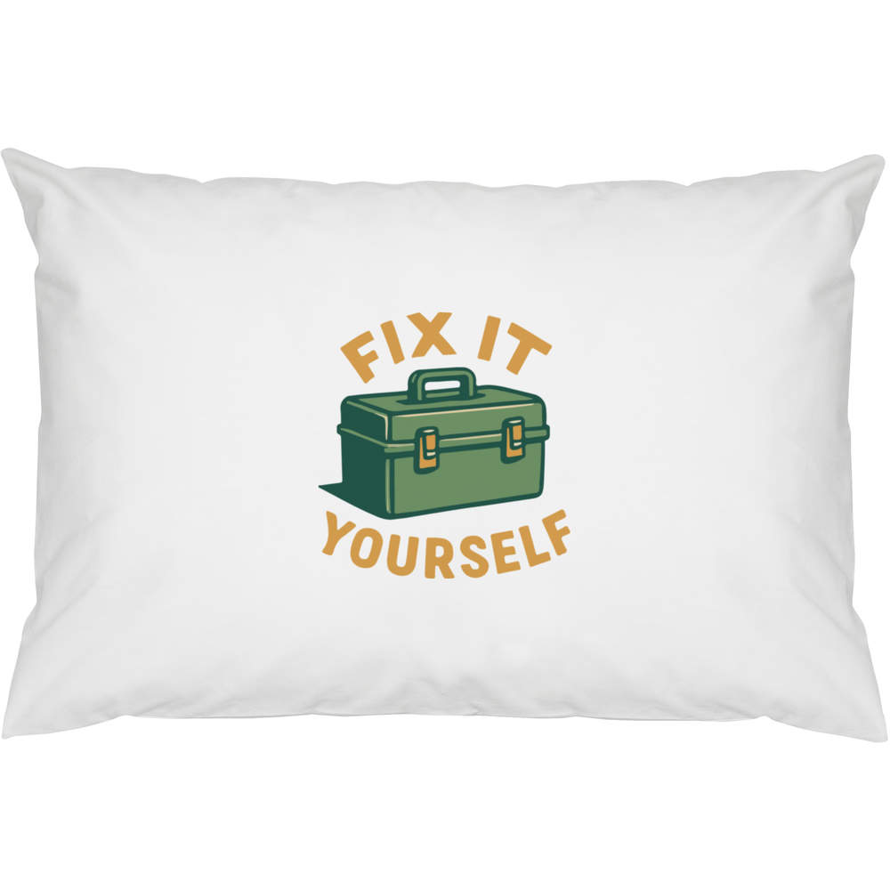 2 x 'Fix It Yourself Tool Box Home Repair' Cotton Pillow Cases (PW00045339)
