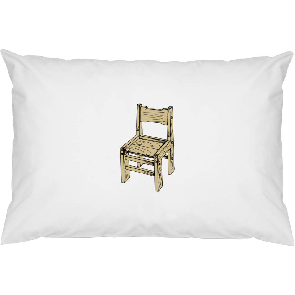 2 x 'Wooden Chair' Cotton Pillow Cases (PW00045777)