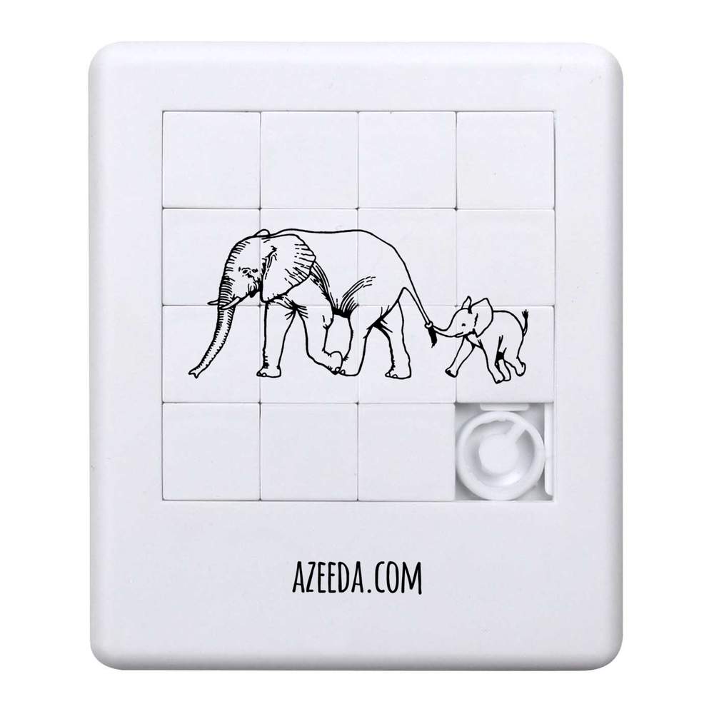 'Elephant & Calf' Sliding Puzzle (PZ00007776)