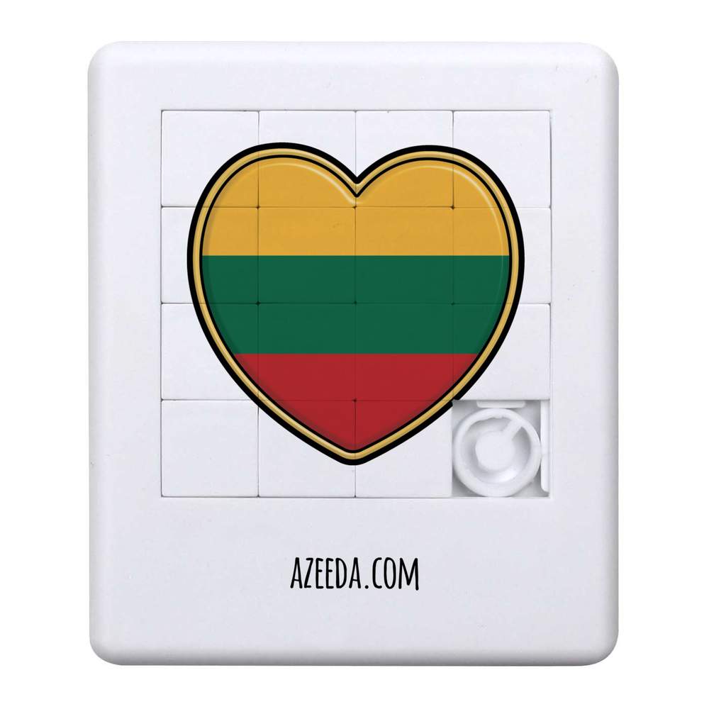 'Lithuania Flag Heart' Sliding Puzzle (PZ00024888)