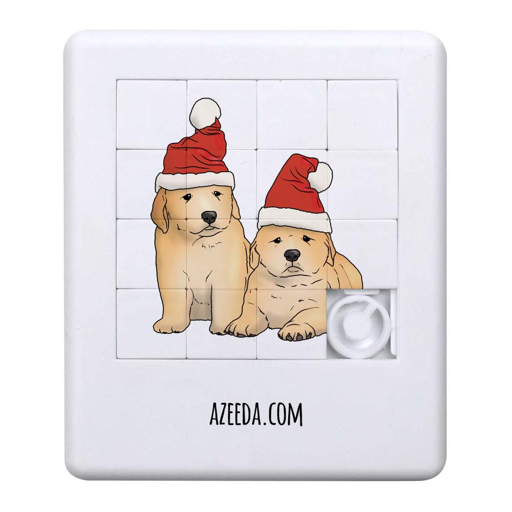 'Christmas Golden Retriever Puppies' Sliding Puzzle (PZ00027281)