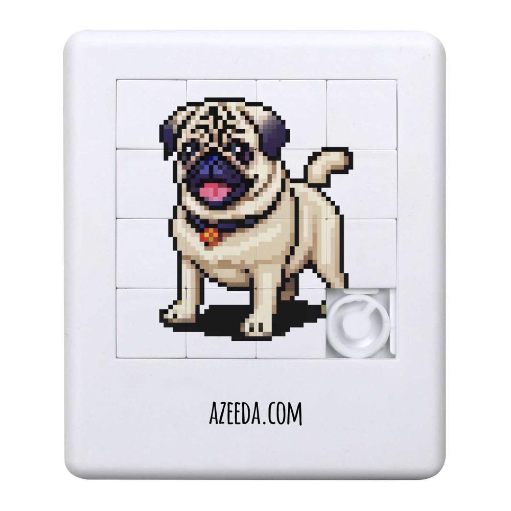 'Happy Pixel Art Pug' Sliding Puzzle (PZ00027550)