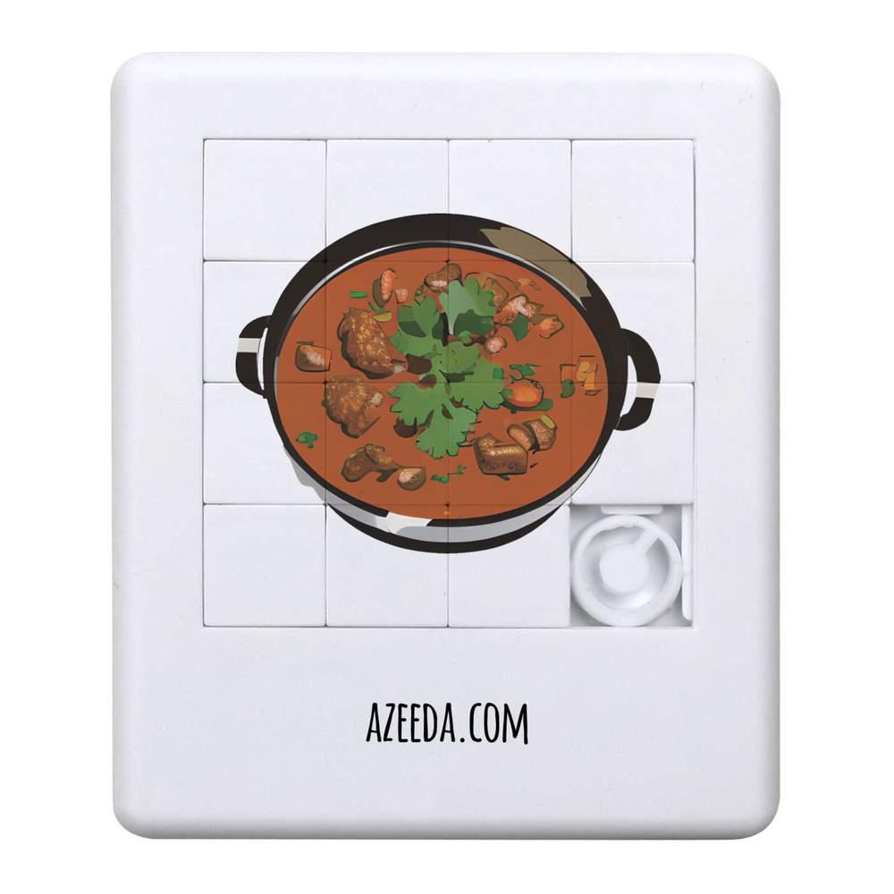 'Chicken Tikka Masala' Sliding Puzzle - 90mm - Pocket Brain Teaser / Fidget Game for Party Bags, Travel and Gifts (PZ00027926)