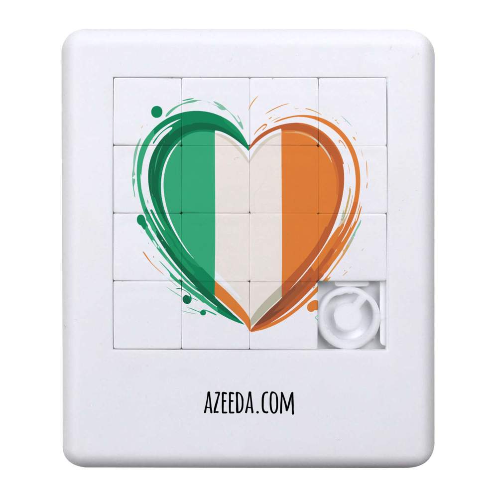 'Irish Flag Heart' Sliding Puzzle (PZ00028656)