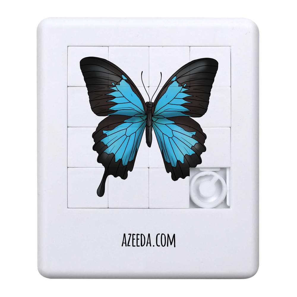 'Blue Ulysses Swallowtail Butterfly' Sliding Puzzle (PZ00029546)