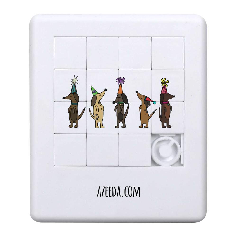 'Dachshund Party Time' Sliding Puzzle (PZ00029800)