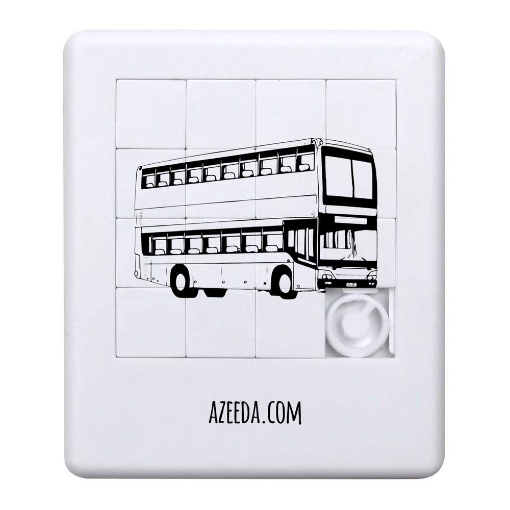 'Double Decker Bus' Sliding Puzzle - 90mm - Pocket Brain Teaser / Fidget Game for Party Bags, Travel and Gifts (PZ00031054)