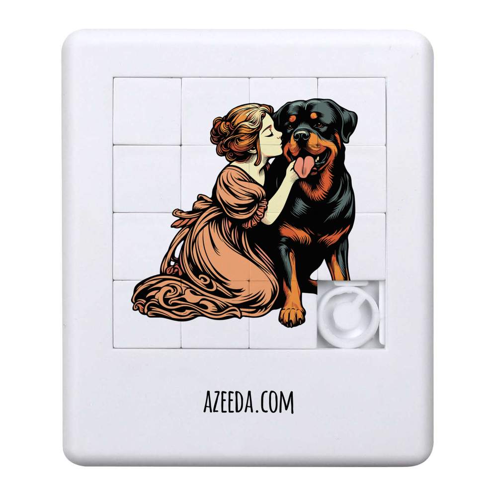'Girl With Rottweiler Puppy' Sliding Puzzle (PZ00033623)