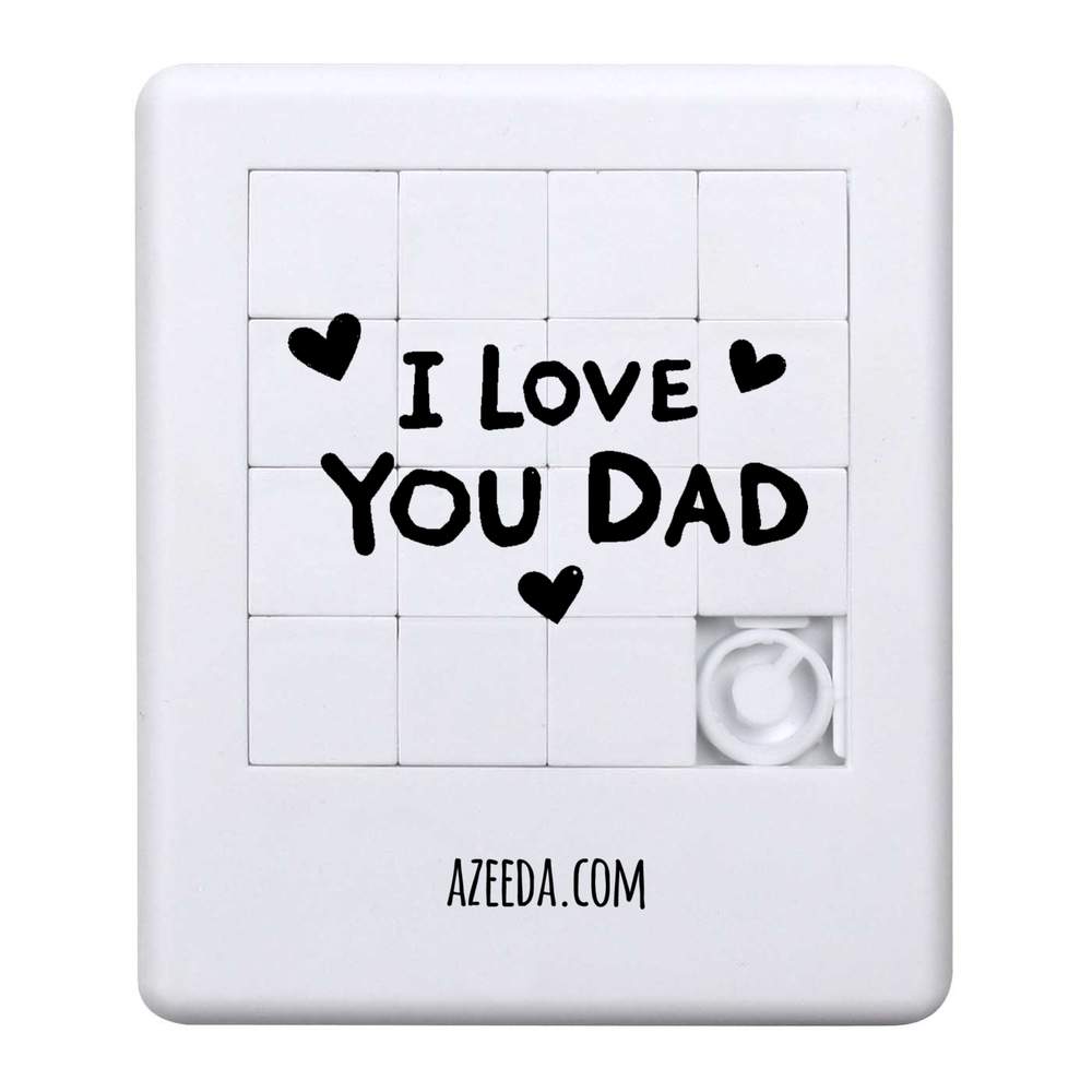 'I Love You Dad with Hearts' Sliding Puzzle (PZ00033941)