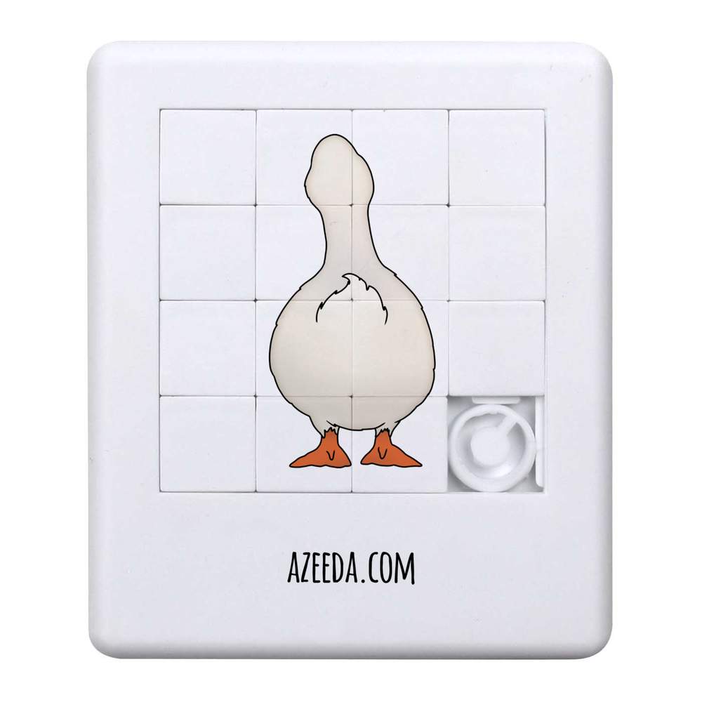 'Duck Bottom' Sliding Puzzle - 90mm - Pocket Brain Teaser / Fidget Game for Party Bags, Travel and Gifts (PZ00035360)