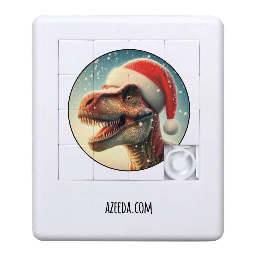 'Happy T Rex Wearing Santa Hat' Sliding Puzzle (PZ00040871)