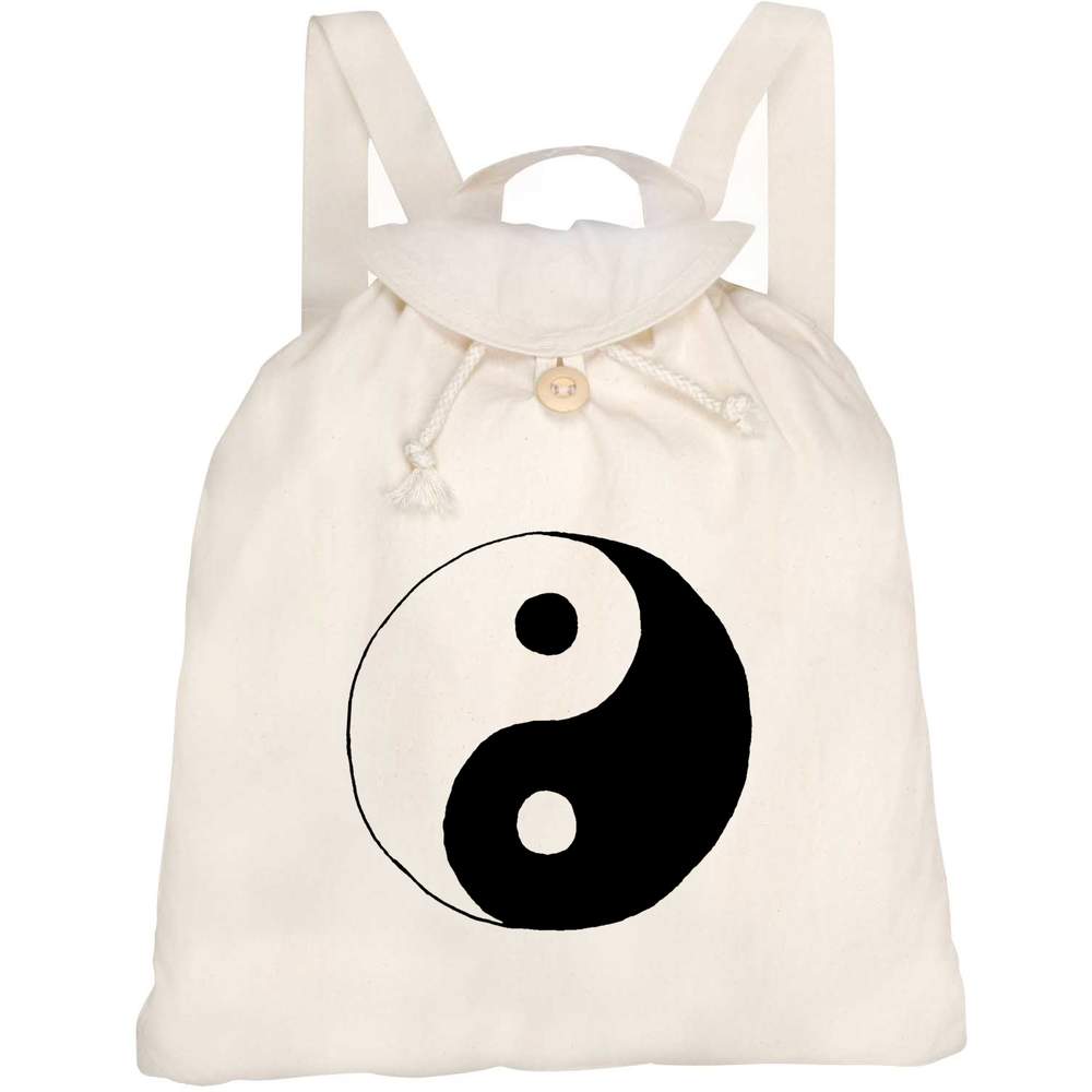 'Yin & Yang Symbol' Canvas Rucksack / Backpack (RK00017064)