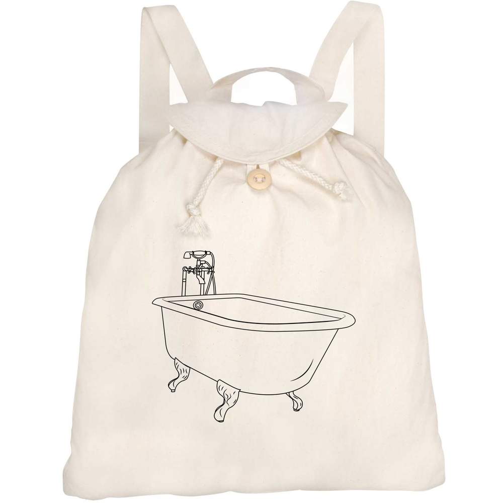 'Antique Bath' Canvas Rucksack / Backpack (RK00017650)