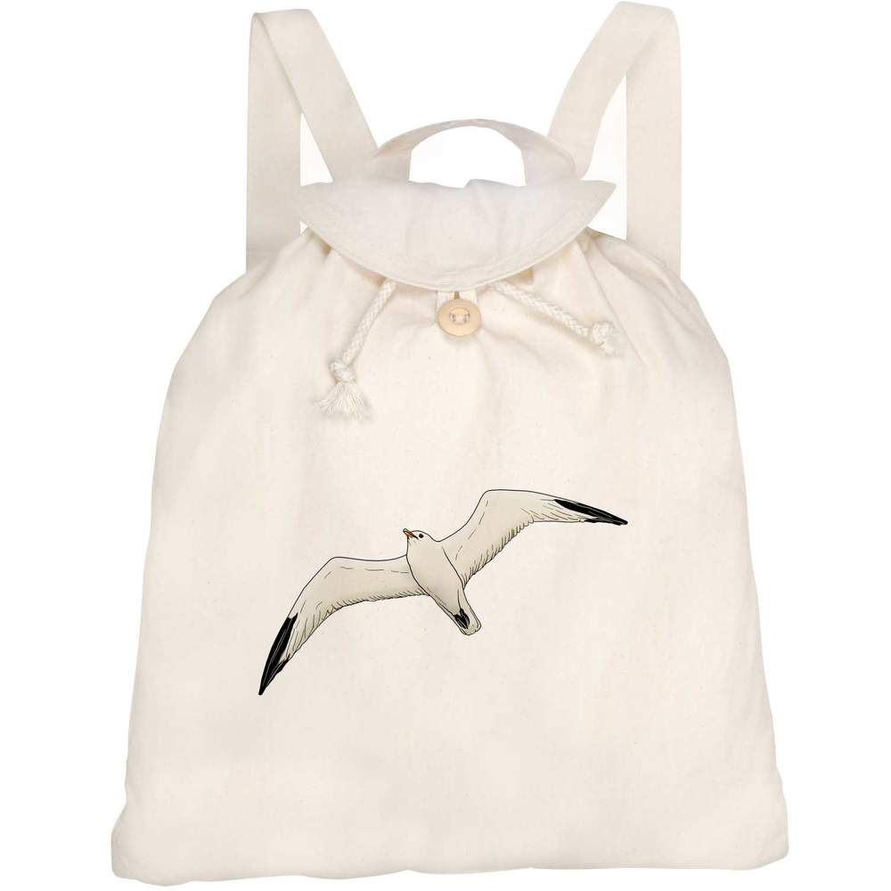 'Flying Seagull' Canvas Rucksack / Backpack (RK00018114)