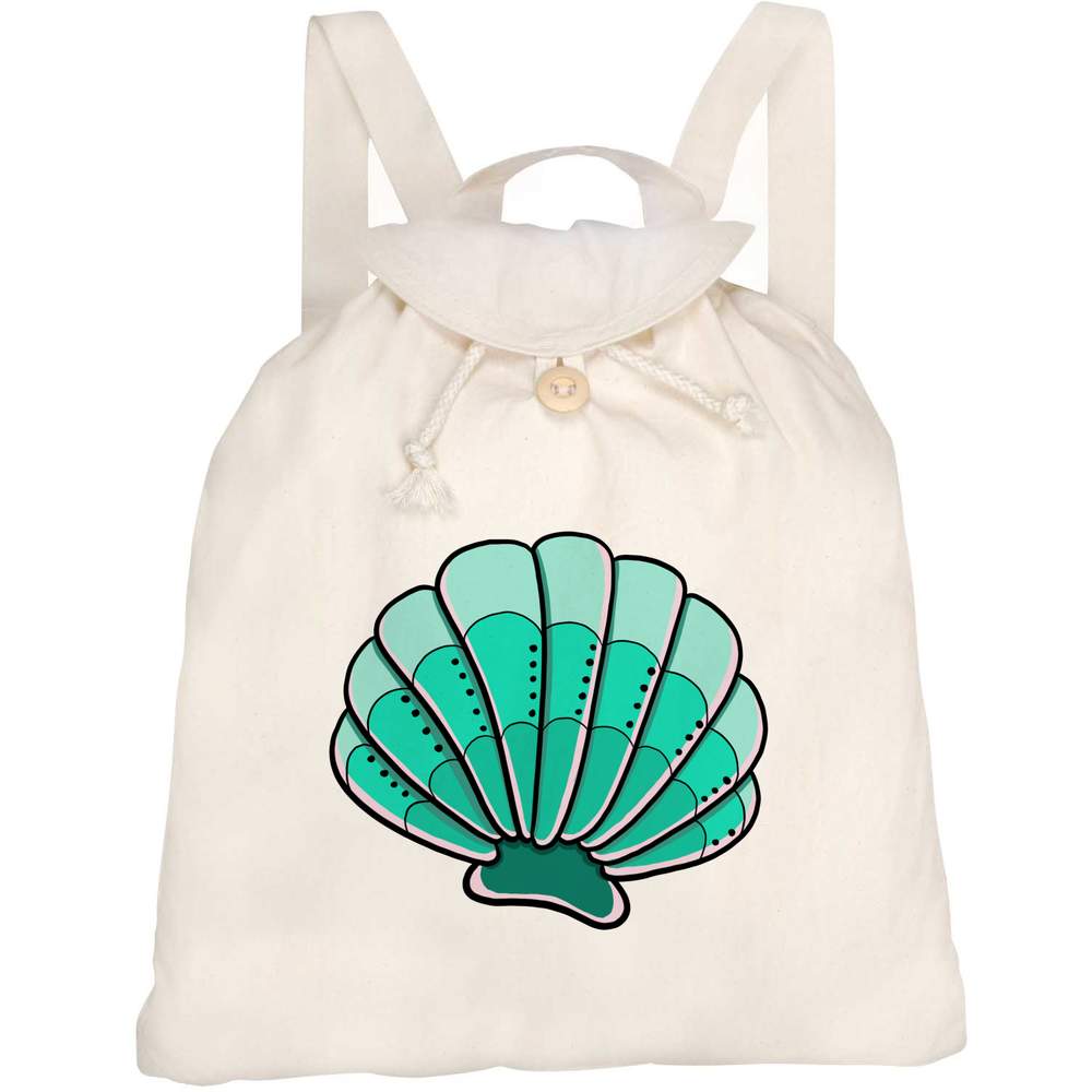 'Sea Shell' Canvas Rucksack / Backpack (RK00018647)