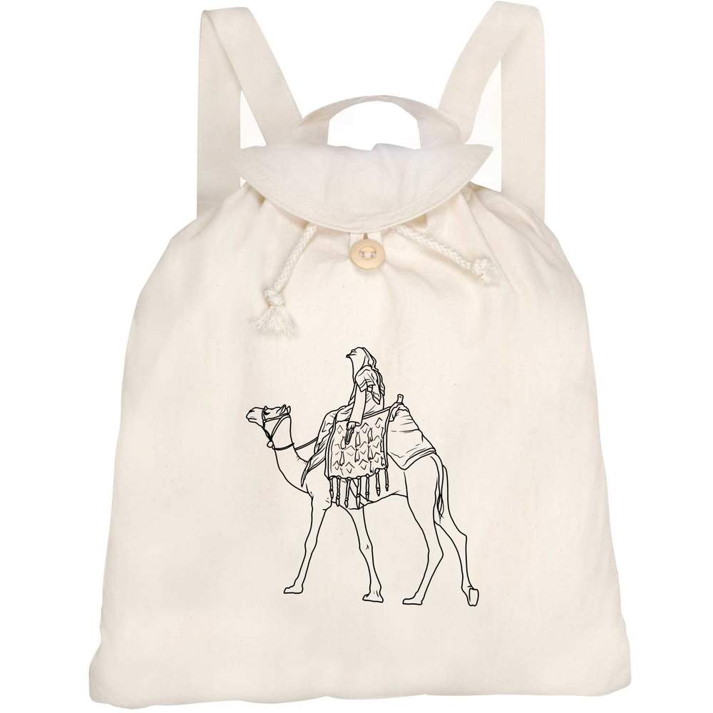 'Camel Rider' Canvas Rucksack / Backpack (RK00025124)