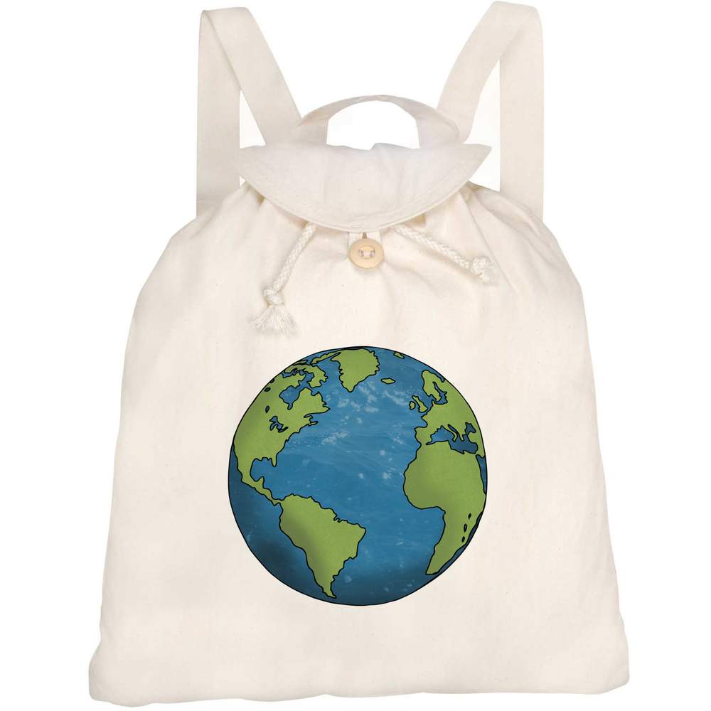 'Earth' Canvas Rucksack / Backpack (RK00025885)