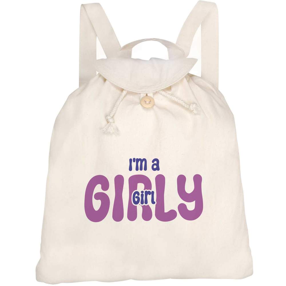 'Girly Girl' Canvas Rucksack / Backpack (RK00026243)
