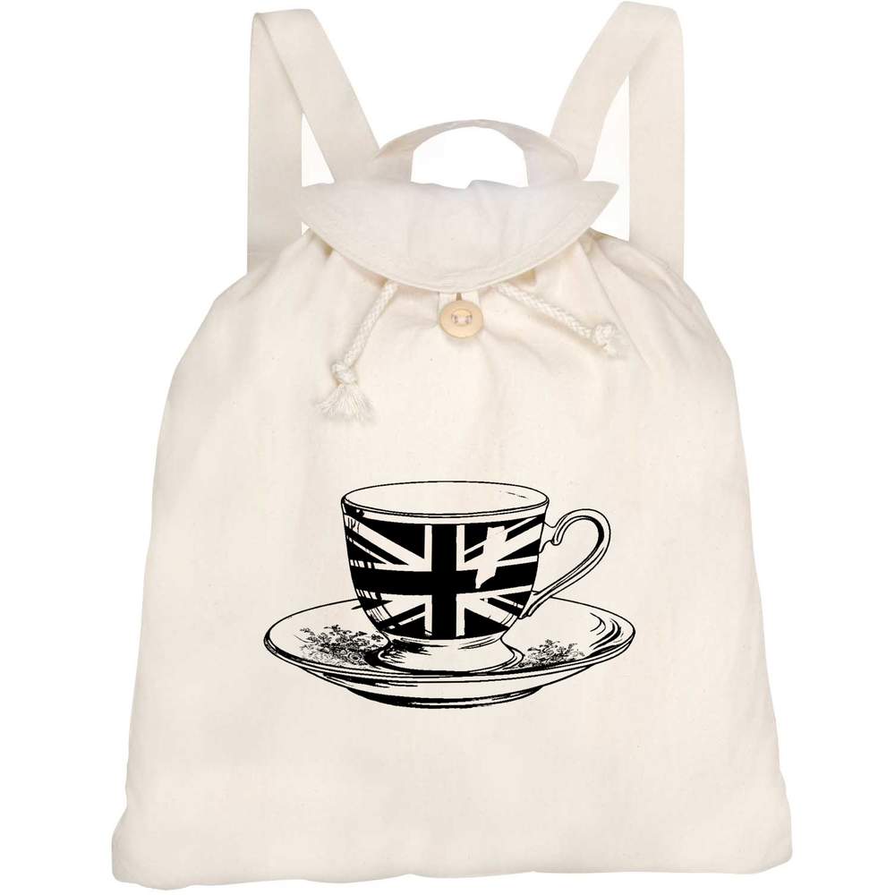 'Teacup' Canvas Rucksack / Backpack (RK00029725)