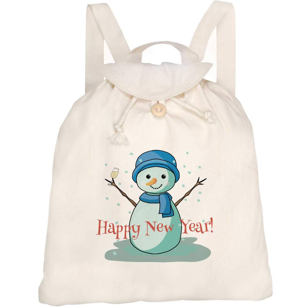 'Happy New Year' Canvas Rucksack / Backpack (RK00030098)