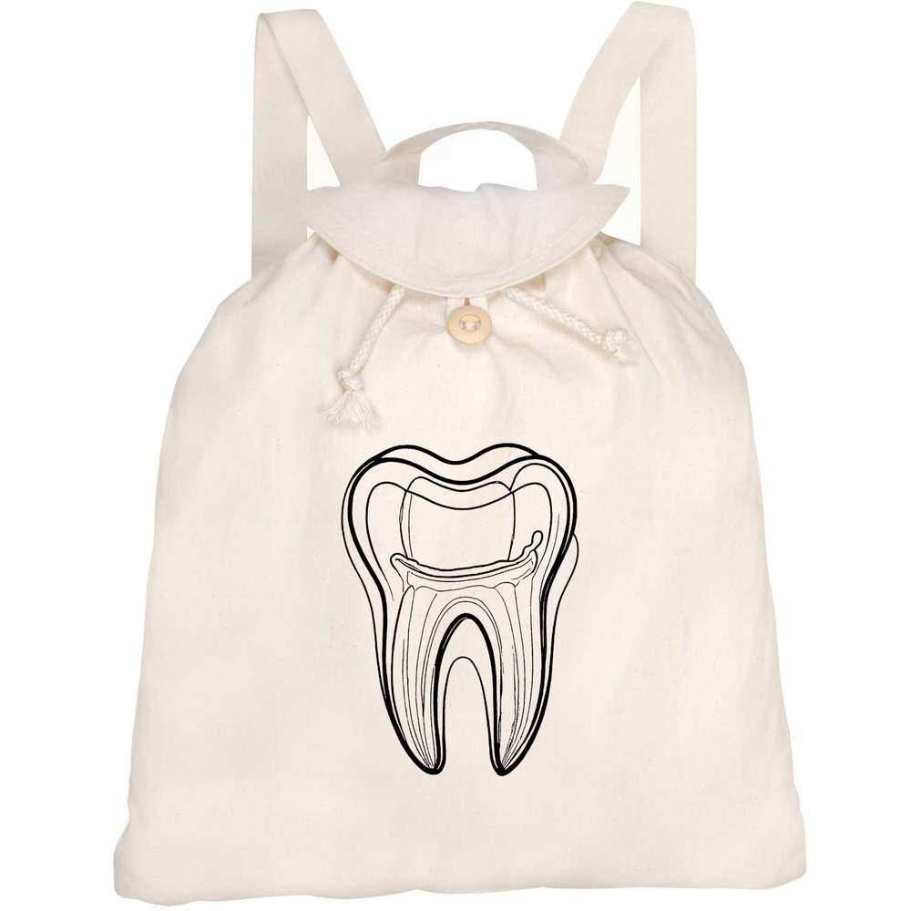 'Tooth Extraction' Canvas Rucksack / Backpack (RK00031257)