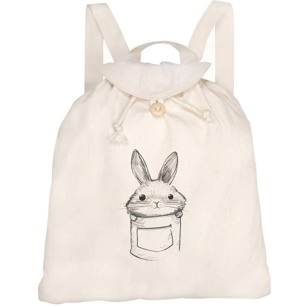 'Pocket Hair' Canvas Rucksack / Backpack (RK00032105)