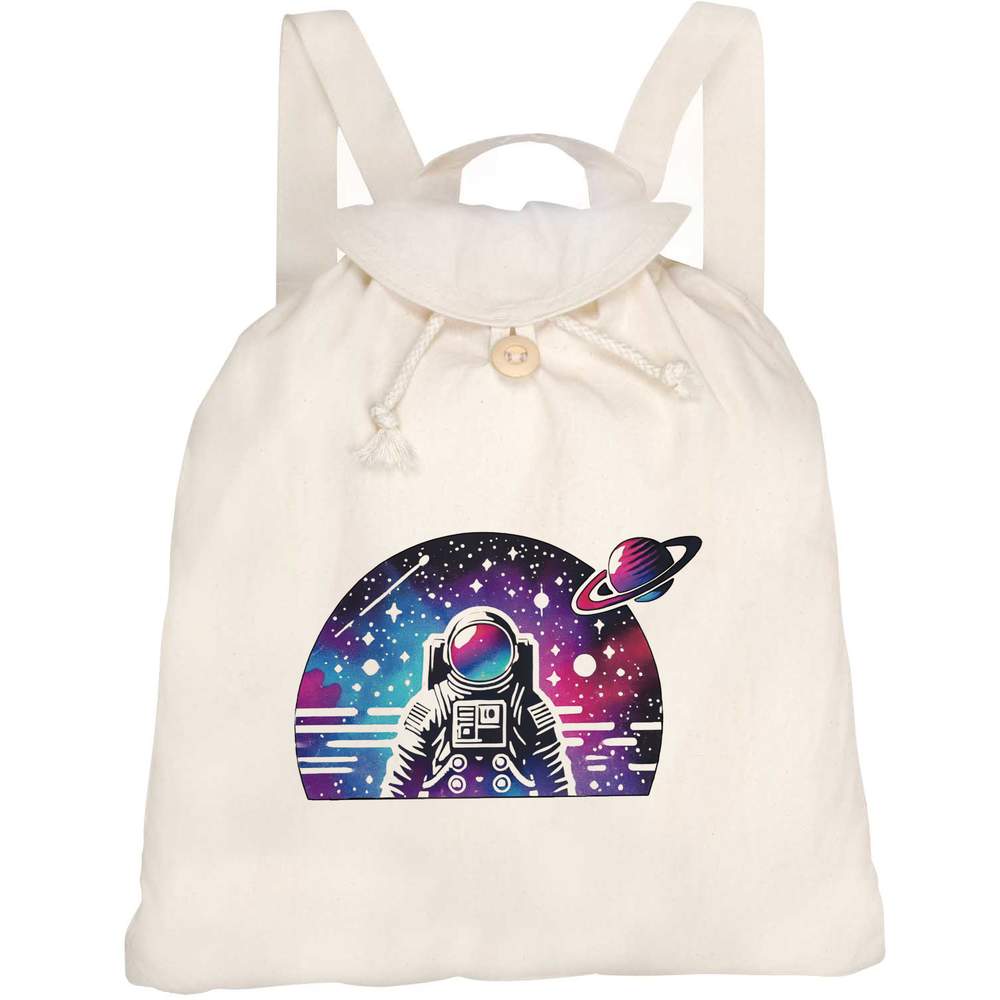 'Space Astronaut' Canvas Rucksack / Backpack (RK00034980)