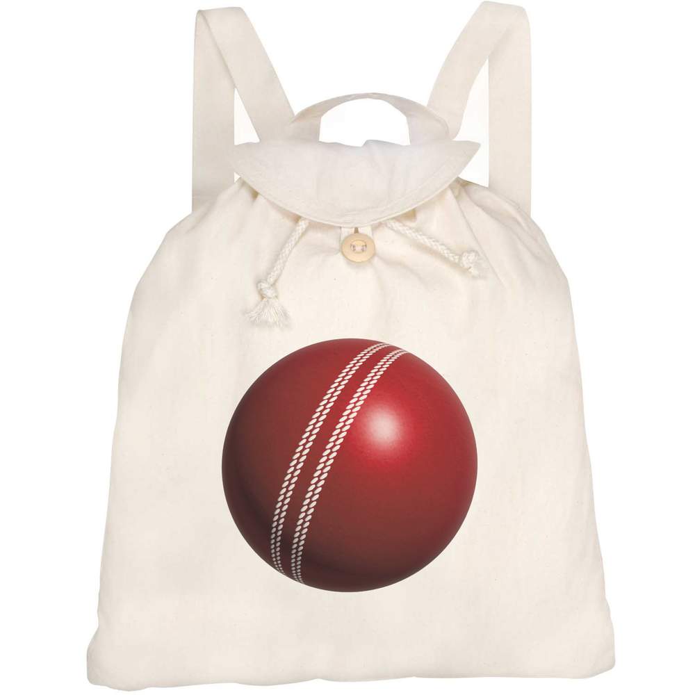 'Cricket Ball' Canvas Rucksack / Backpack (RK00036365)