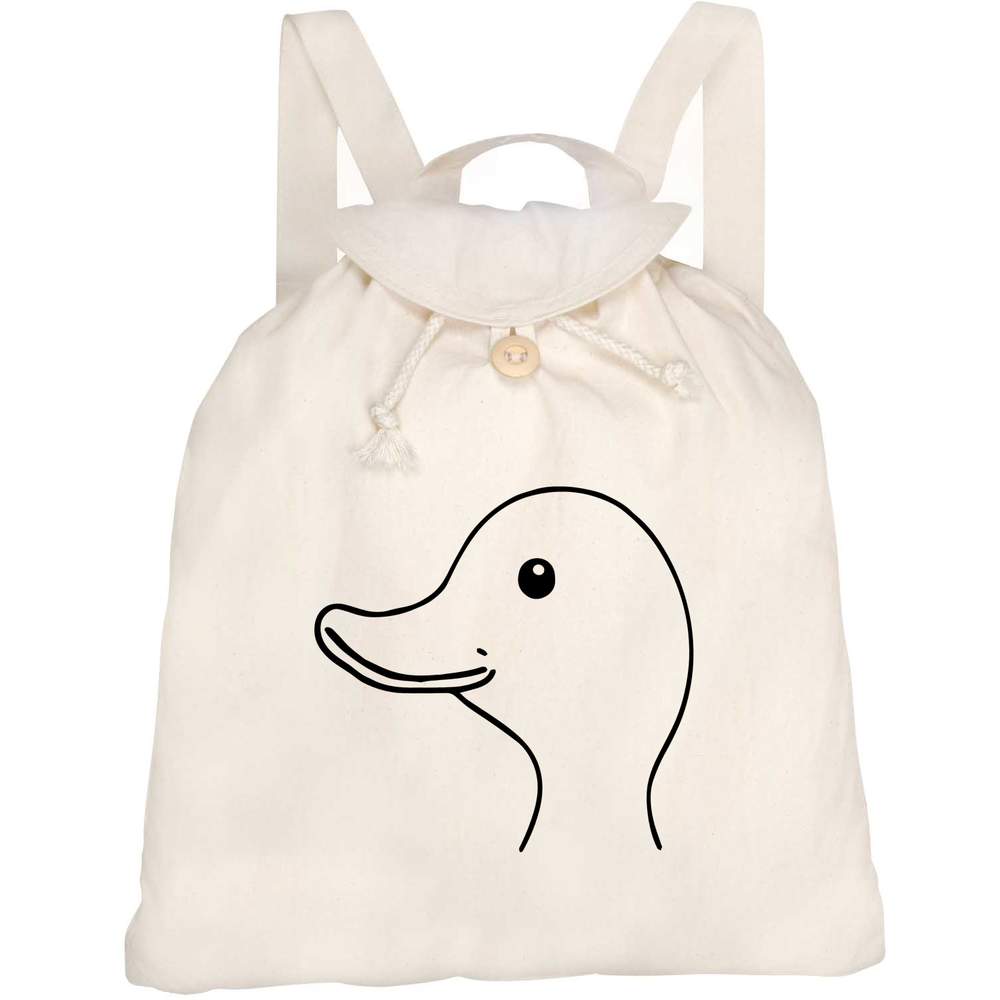 'Rubber Duck Head' Canvas Rucksack / Backpack (RK00036367)