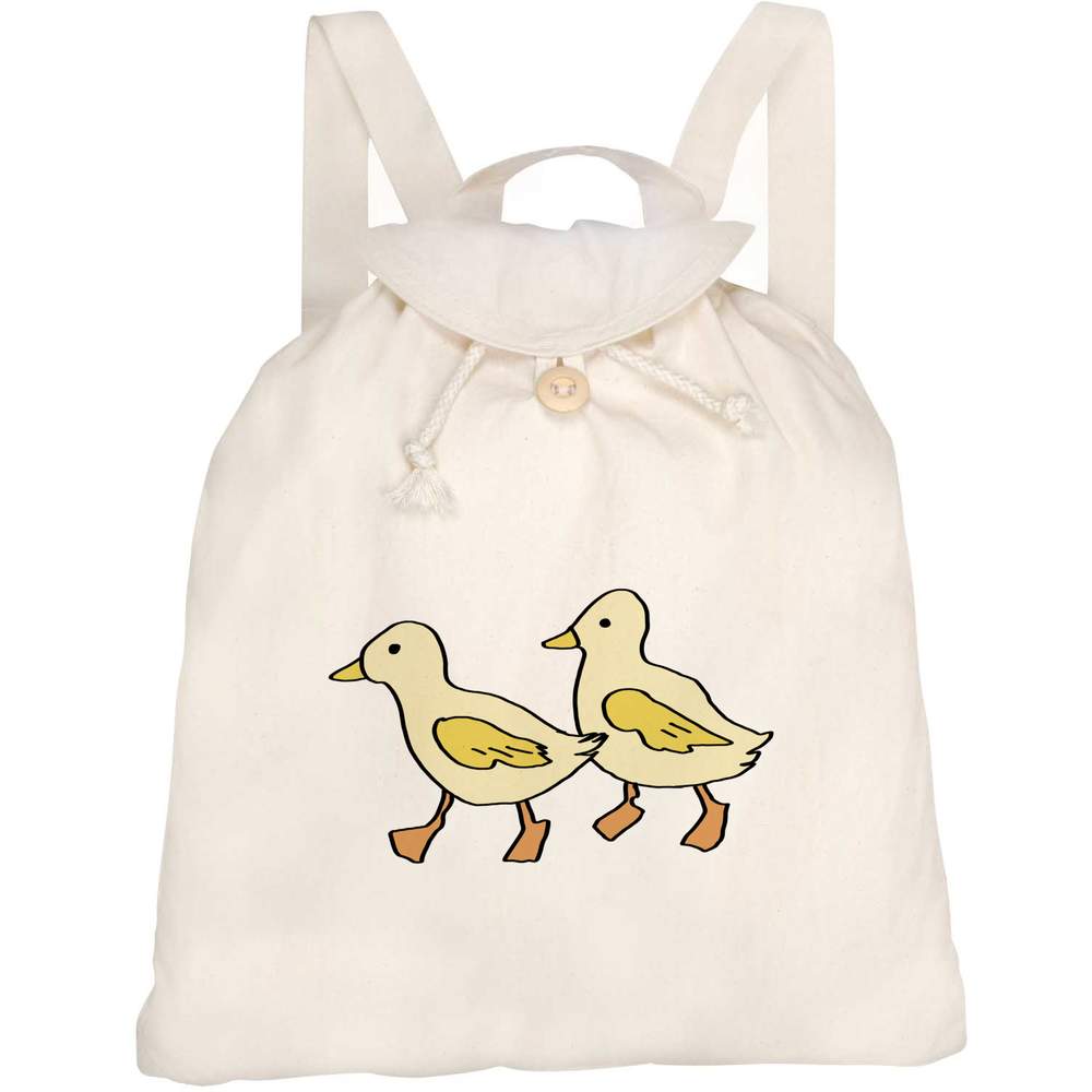 'Pair of Ducks' Canvas Rucksack / Backpack (RK00037355)