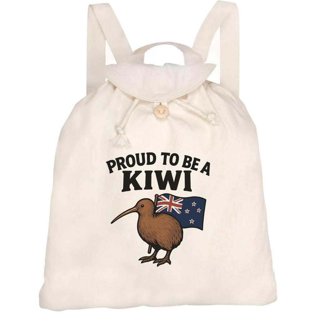 'Proud Kiwi Heritage' Canvas Rucksack / Backpack (RK00039858)