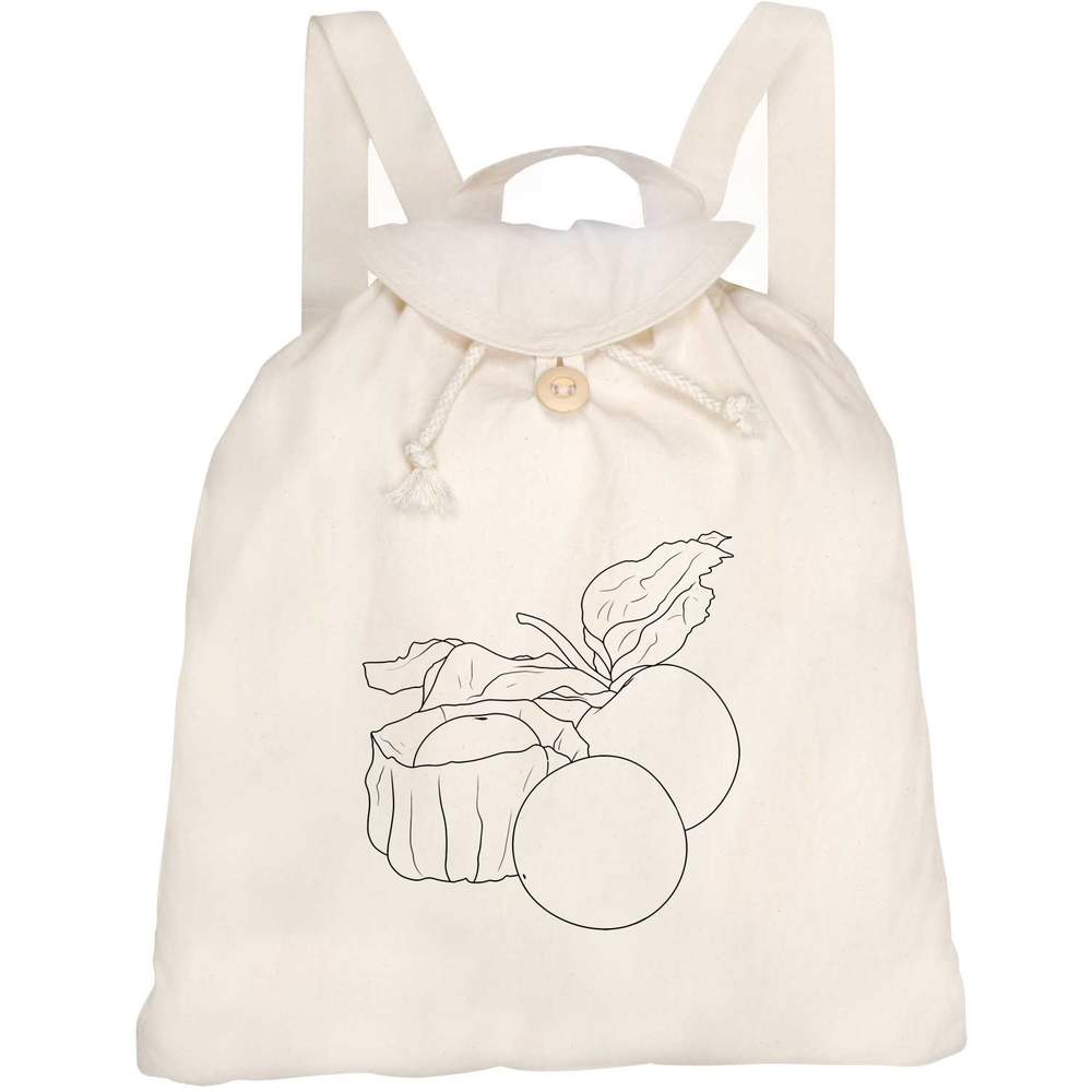 'Physalis Fruit' Canvas Rucksack / Backpack (RK00040058)