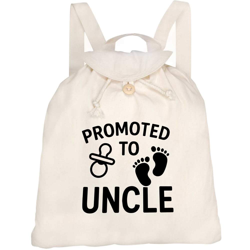 'Promoted to Uncle' Canvas Rucksack / Backpack (RK00040154)