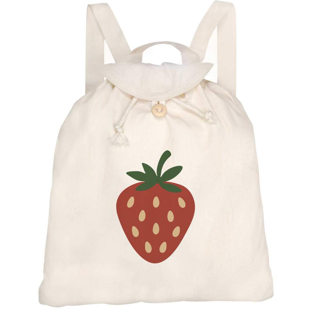 'Strawberry' Canvas Rucksack / Backpack (RK00040251)