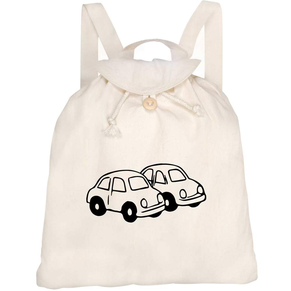 'Cars Vehicles' Canvas Rucksack / Backpack (RK00040312)