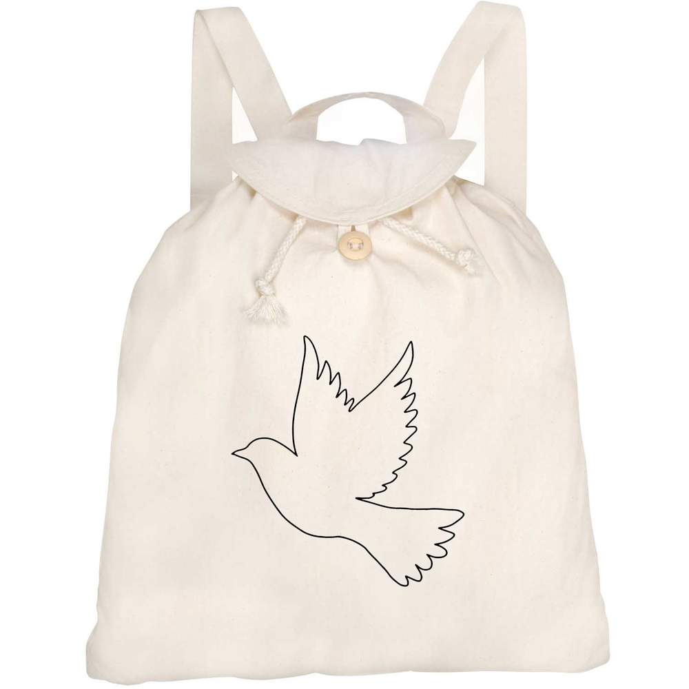 'Flying Bird' Canvas Rucksack / Backpack (RK00041454)