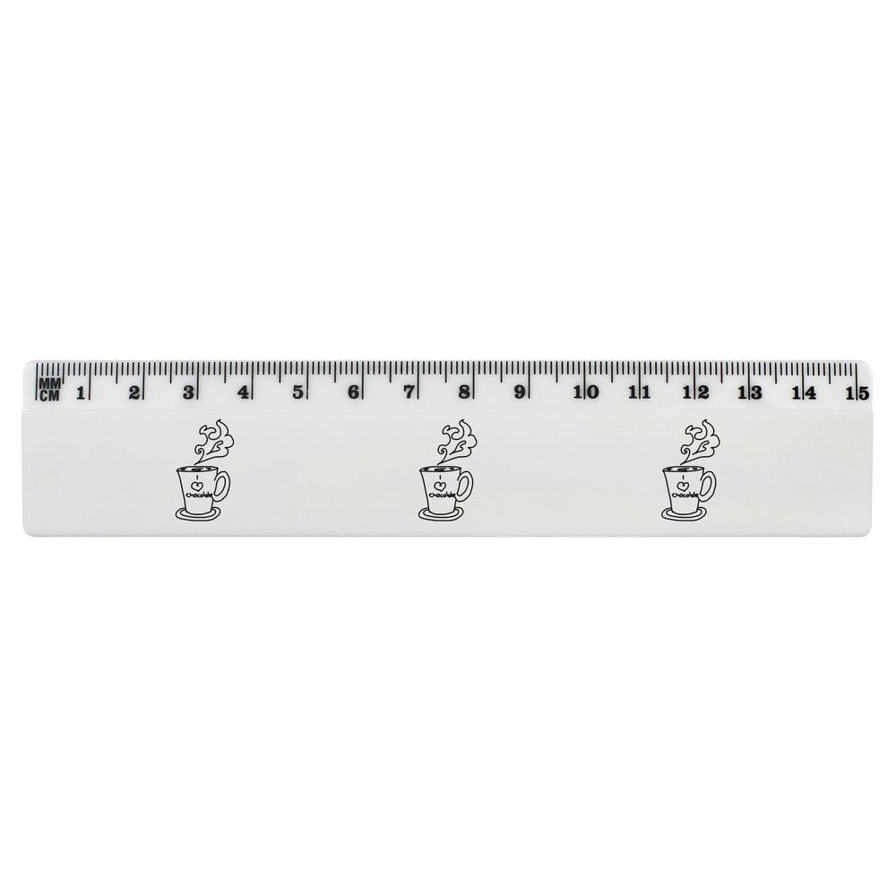 'I Love Hot Chocolate' 15cm (6 Inch) White Plastic Ruler (RL00024525)