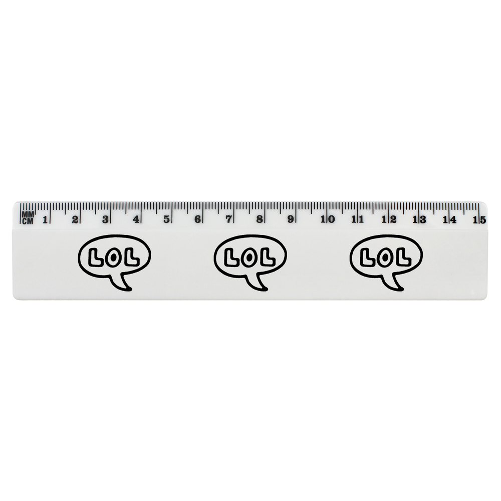 'LOL Text' White Plastic Ruler (RL017887)
