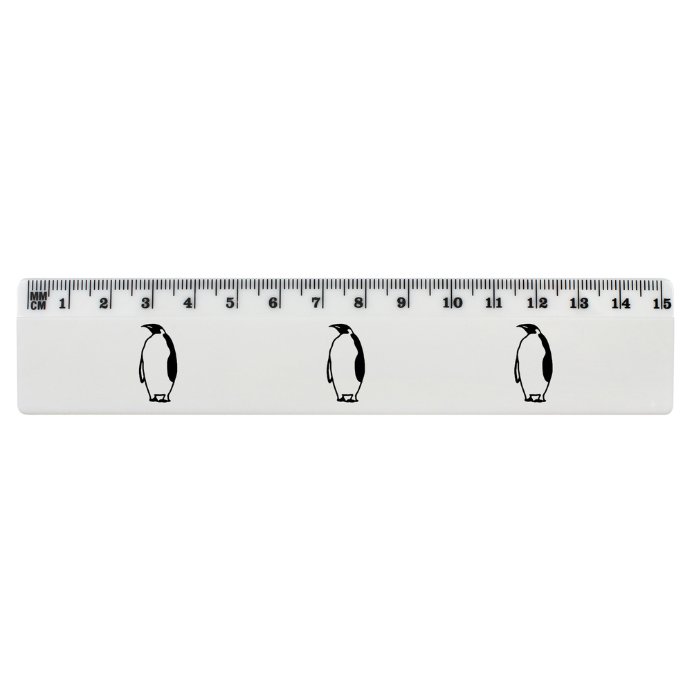 'Emperor Penguin' 15cm (6 Inch) White Plastic Ruler (RL00031783)