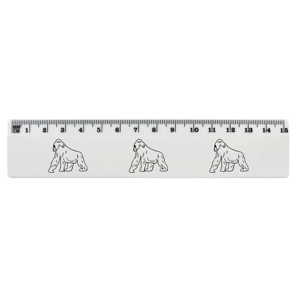 'Gorilla' Plastic Stationery Ruler - For School, Office, Drawing and Crafts (RL020700)