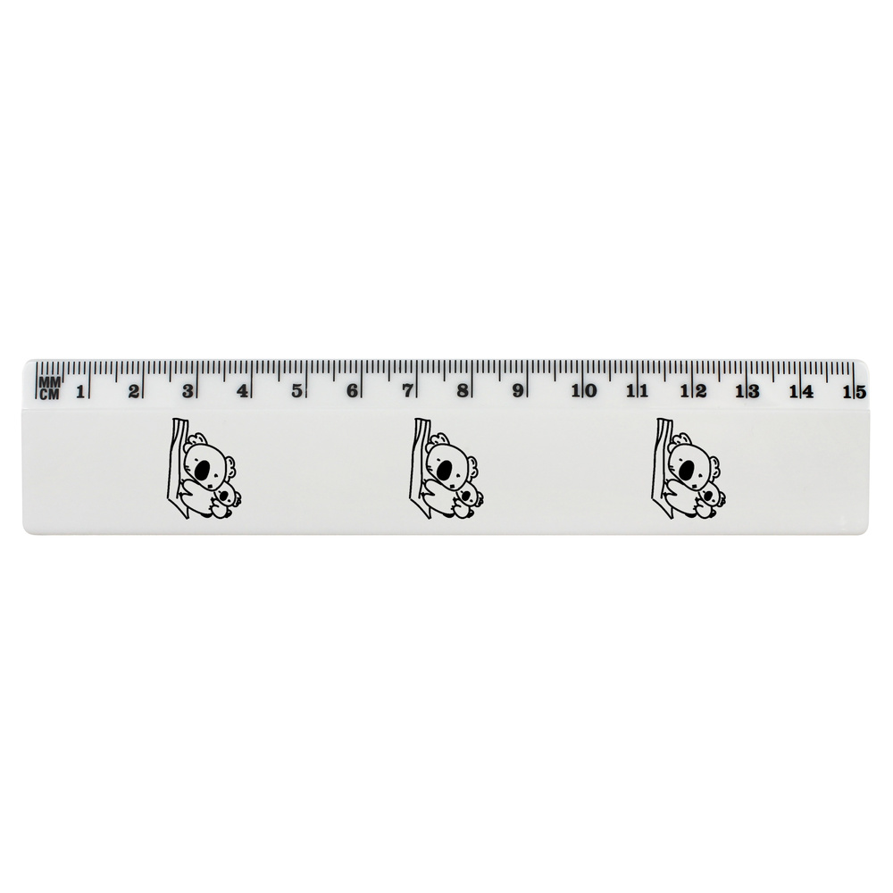 'Cuddly Koalas' 15cm (6 Inch) White Plastic Ruler (RL00037407)