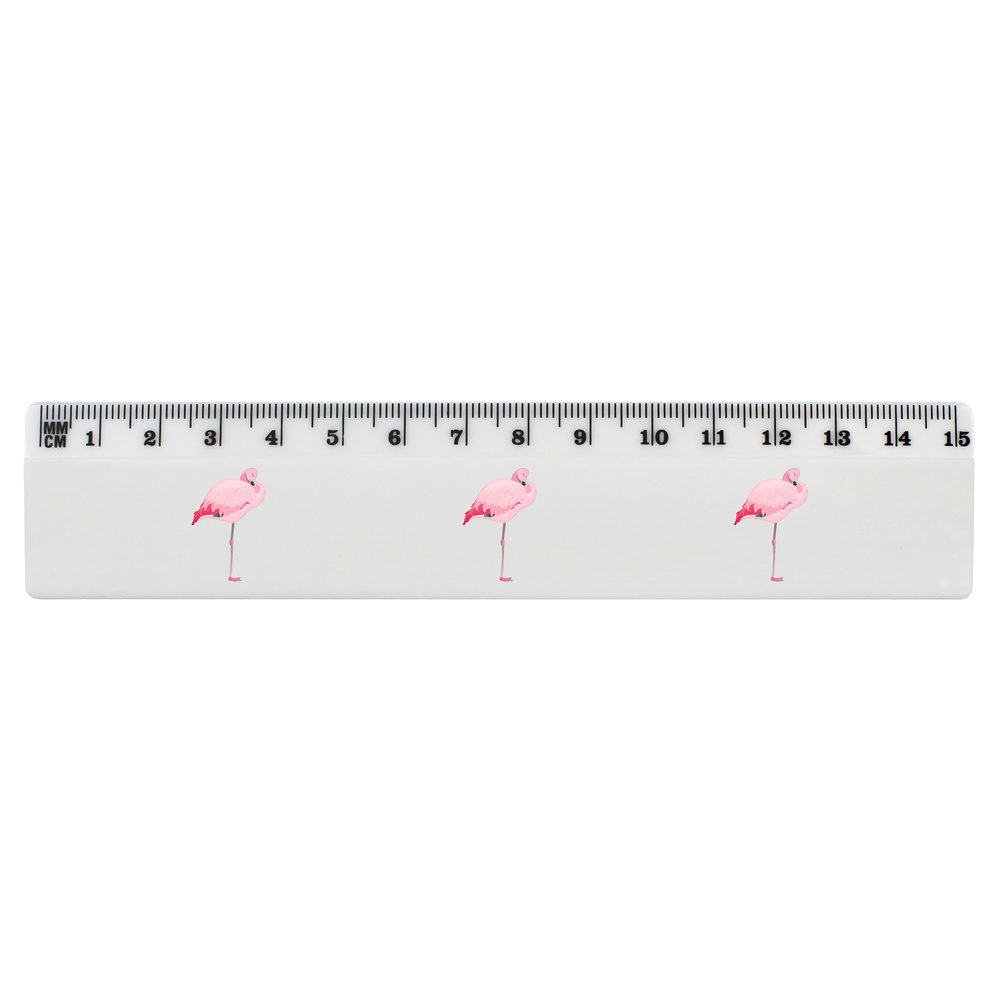 'Sleeping Flamingo' 15cm (6 Inch) White Plastic Ruler (RL00037707)