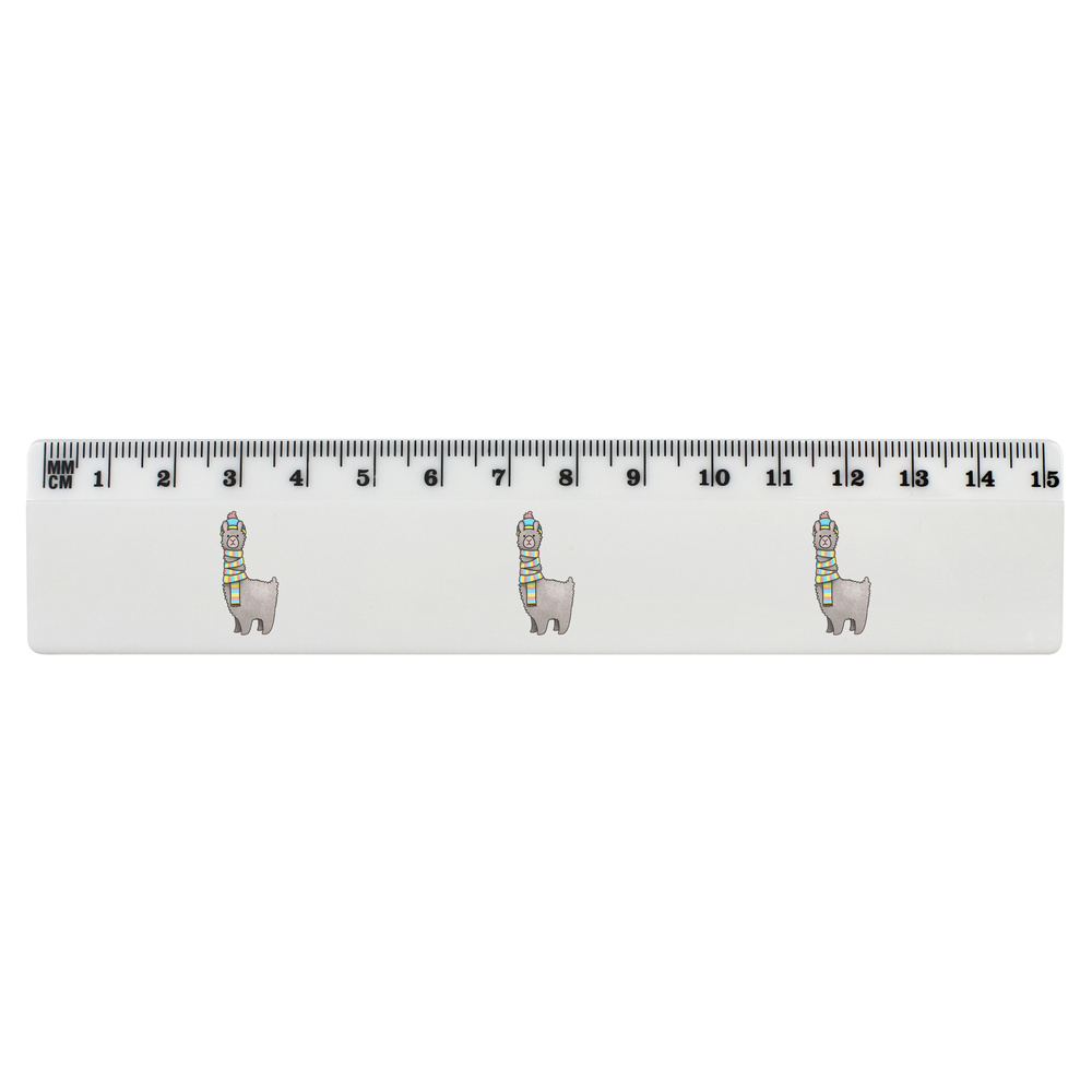 'Knitwear Llama' 15cm (6 Inch) White Plastic Ruler (RL00040756)
