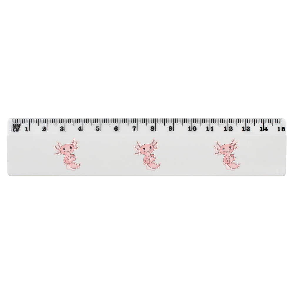 'Cute Axolotl' White Plastic Ruler (RL029211)