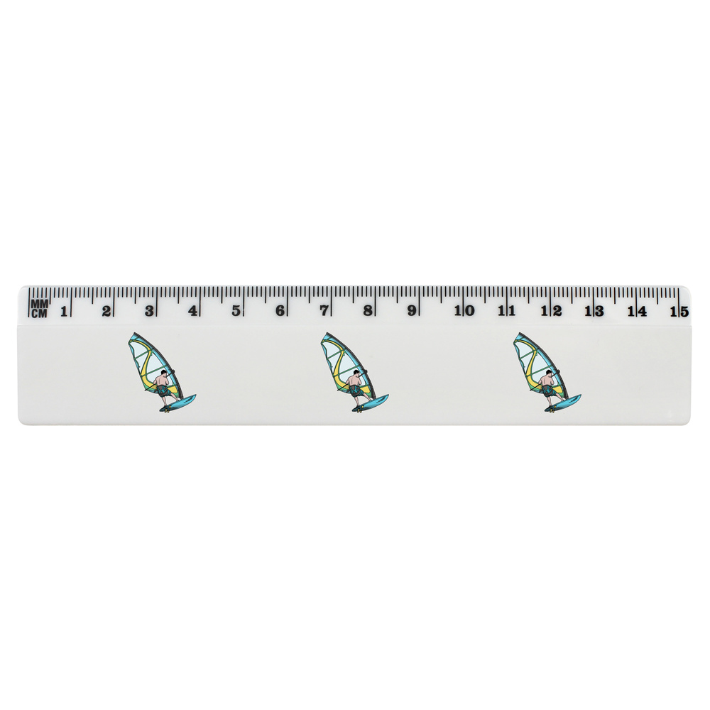 'Windsurfer' White Plastic Ruler (RL030271)