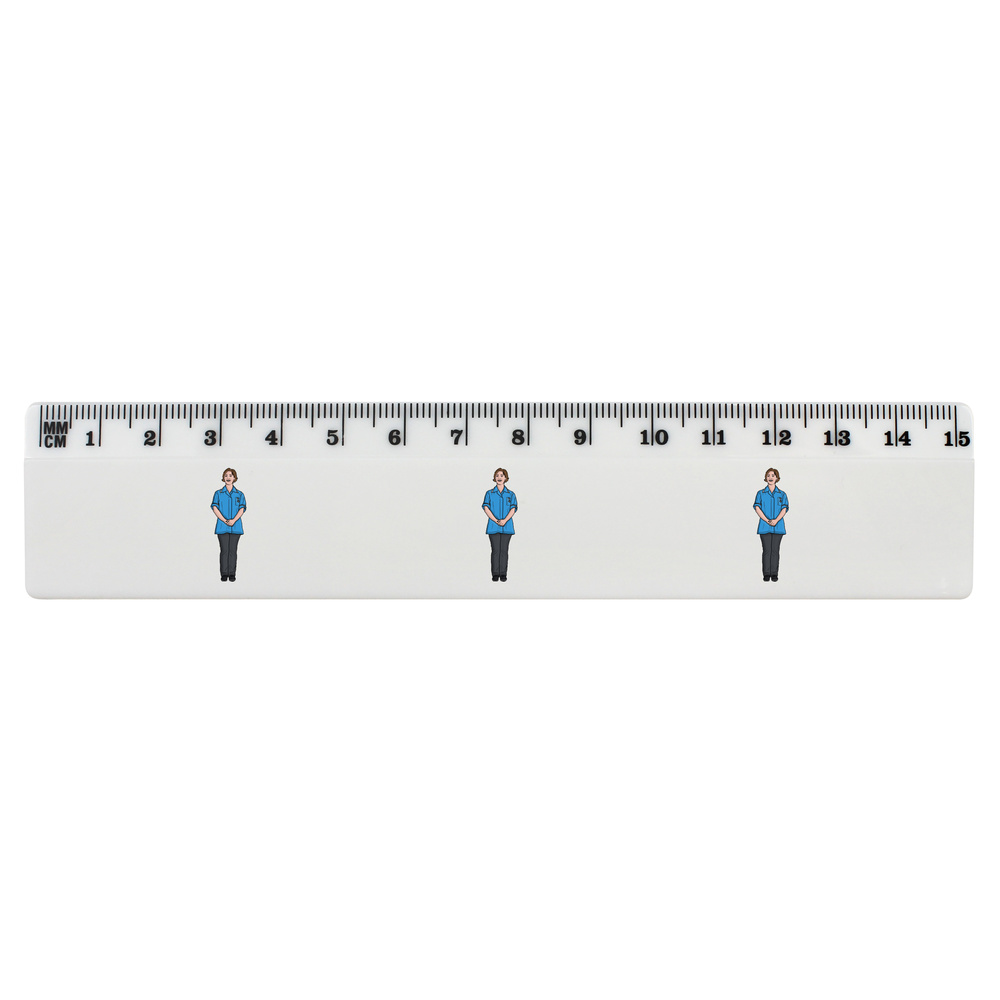 'Midwife' White Plastic Ruler (RL034383)