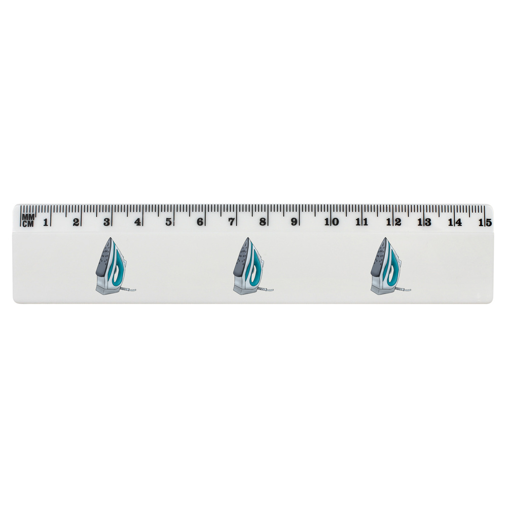 'Iron' White Plastic Ruler (RL035960)