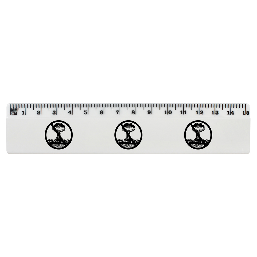 'Nuclear Blast' White Plastic Ruler (RL035990)